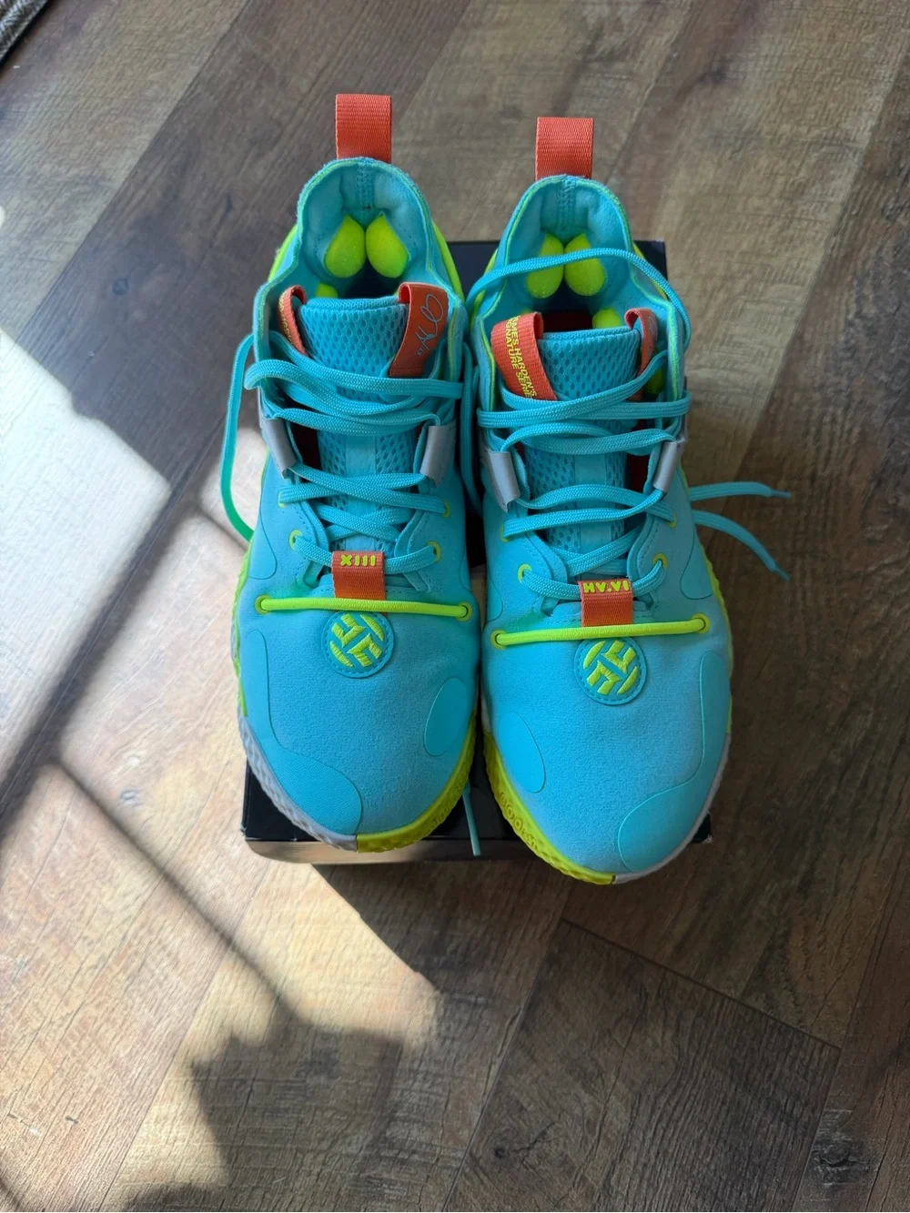 adidas Kids Harden Vol. 6 Sneakers - Pulse Aqua with Solar Yellow Accents